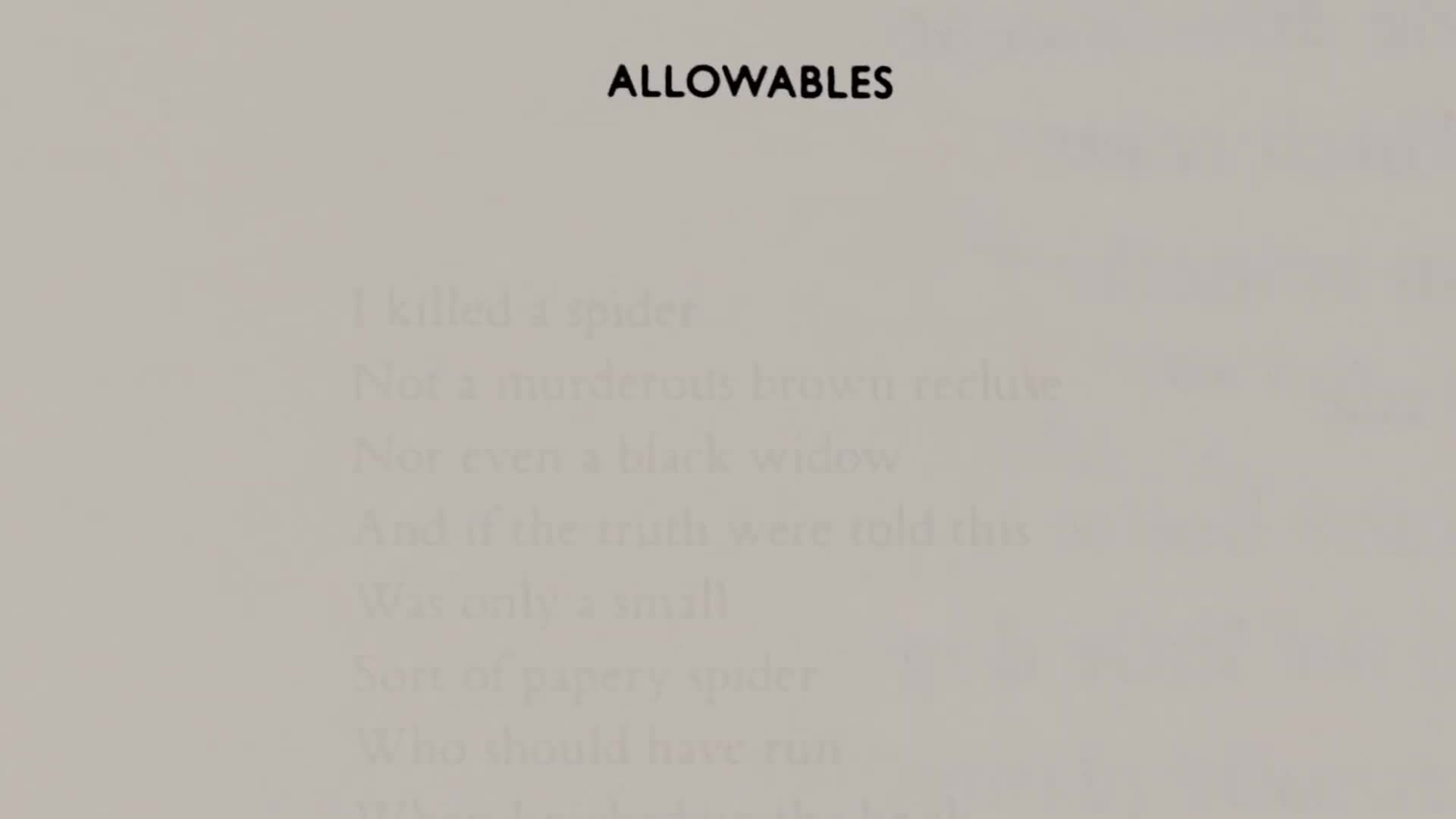 Tabia Yapp reads "Allowables"